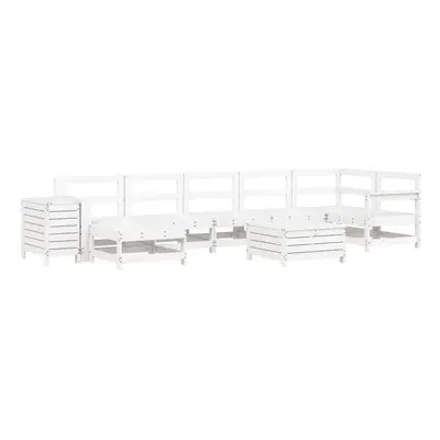 vidaXL Garden Sofa Set Piece Outdoor Sofa Corner Sofa White Solid Wood Pine