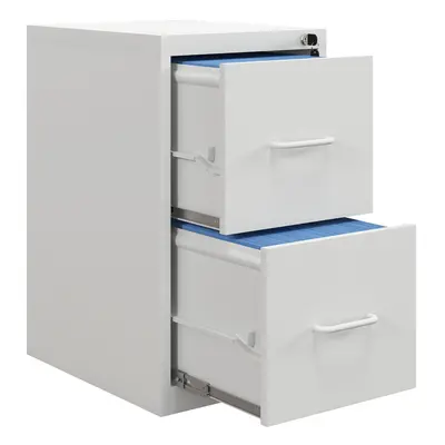 HOMCOM Drawer Filing Cabinet Steel File Cabinet for A4 Letter Size Cream