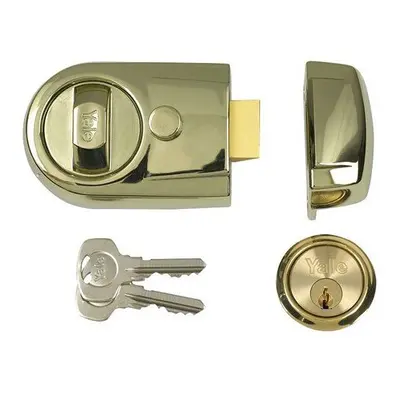 Yale Locks P-Y3-BLX-PB-60 Y3 Nightlatch Modern 60mm Backset Brasslux Finish Visi