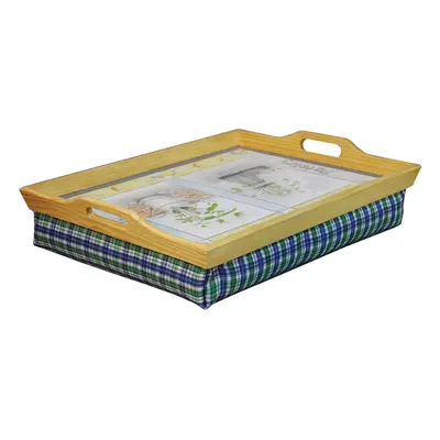 Laminated Wooden Lap Tray with Built in Cushion - x x 385mm - Easy Clean