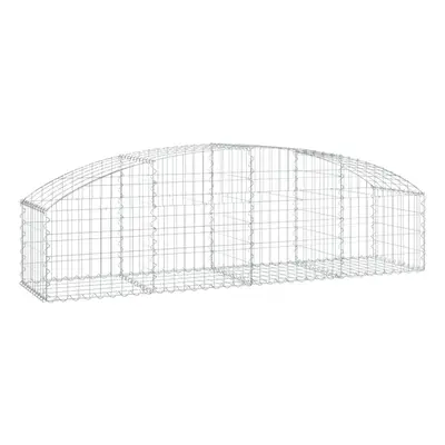 (200 x x 40/60 cm) vidaXL Arched Gabion Basket Galvanised Iron Mesh Wire Stone Basket Multi Size