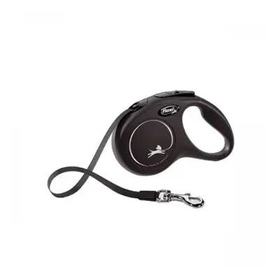 (8m, Black) Flexi New Classic Small Retractable Dog Lead