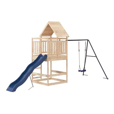 (solid pinewood) vidaXL Outdoor Playset Garden Playhouse Play Tower Set Impregnated Wood Pine