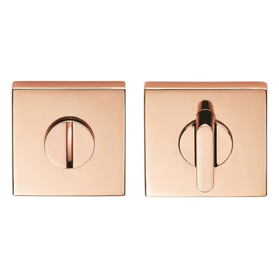 Thumbturn Lock And Release Handle Concealed Fix Square Rose Polished Copper