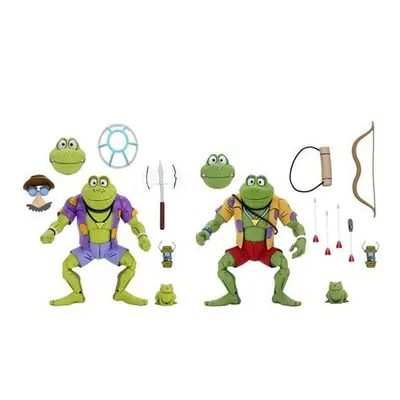 Neca Teenage Mutant Ninja Turtles Cartoon Genghis+ Rasputin Frog 2Pk