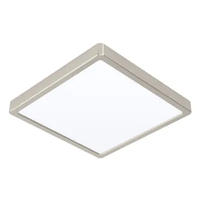 Wall / Ceiling Light Satin Nickel 285mm Square Surface Mounted 20W LED 3000K