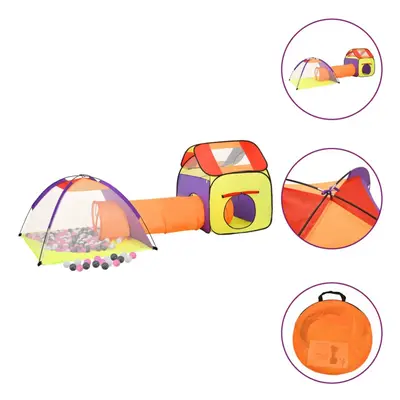 (multicolour 2) vidaXL Children Play Tent with Balls Kids Play House Tent Multi Colours