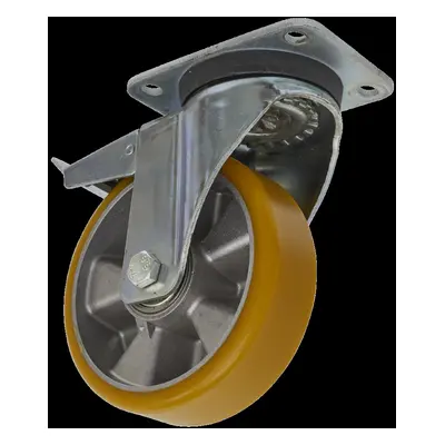 Castor Wheel Swivel Plate with Total Lock Ø160mm