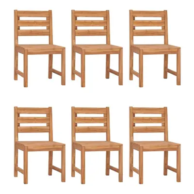 (6 pcs) vidaXL 4/6/8x Solid Wood Teak Garden Chairs Outdoor Seat Balcony Wooden Chair