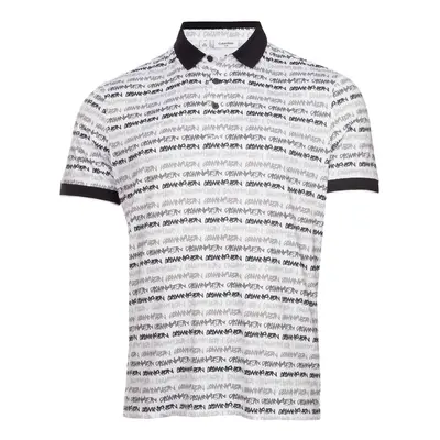 (XL, White) Calvin Klein Mens Signature Moisture Wicking Recycled Golf Polo Shirt