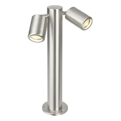 450mm IP65 Twin Outdoor Lamp Post Bollard Light Tilting GU10 Marine Grade Steel