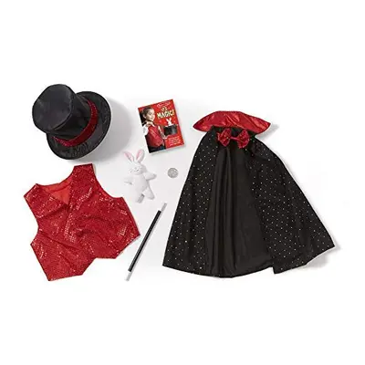 Melissa & Doug Magician Role Play Costume Set - Includes Hat, Cape, Wand, Magic Tricks Frustrati