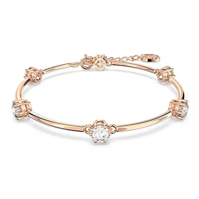 Swarovski Constella Bangle Bracelet, Clear Round-Cut Crystals in a Rose-Gold Tone Plated Setting