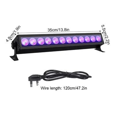 (EU Plug) 12LED 36W UV LED Light Bar Adjustable Wall Lights Lamp for DJ Stage Party