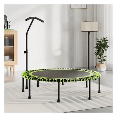 (Black&Green) 48in Bungee Cords Foldable Round Trampoline with Adjustable T-Handle Bar