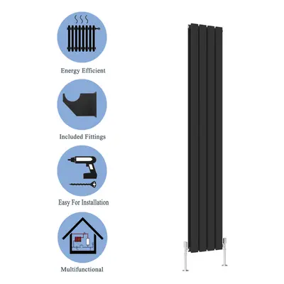 (Black, 1800*272mm?double?) Flat Panel Column Radiator