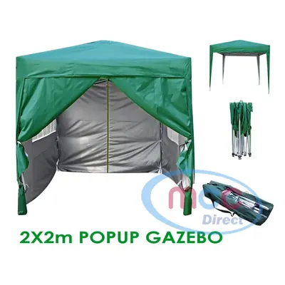 (Green) MCC Pop-up Gazebo 2m x 2m With Sides