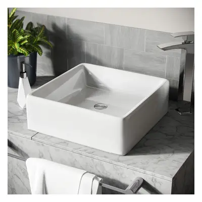 Leven x 385mm Cloakroom Square Stand Alone Counter Top Basin Sink