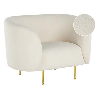 Armchair LOEN Boucle White