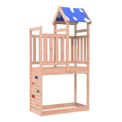 (solid douglas wood) vidaXL Play Tower with Rockwall Playset Climbing Frame Solid Wood Douglas F