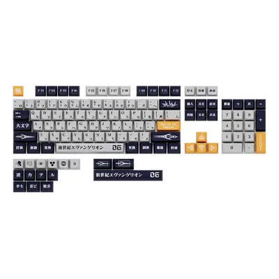 123 Keys EVA-06 Keycap Set XDA Profile PBT Sublimation Japanese Custom Keycaps for Mechanical Ke