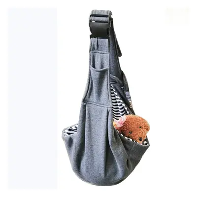 (Dark Gray) Pet Backpack Adjustable Shoulder Strap Big Capacity Pet Single Shoulder Bag Diagonal