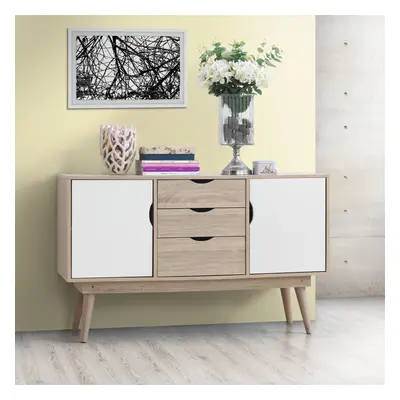 Alford Sideboard Doors Drawers Storage Cabinet Cupboard Oak White