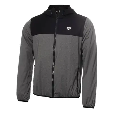 (S, Grey/Black) DKNY Mens Downpour Full Zip Water Repellent Golf Jacket