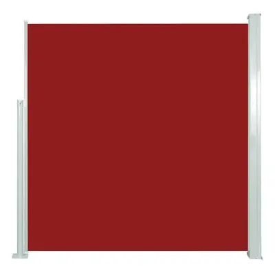 vidaXL Retractable Side Awning 140x300cm Red Garden Privacy Sun Screen Blind