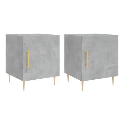 (concrete grey, pcs) vidaXL Bedside Cabinets Side Table Bedstand pcs Grey Sonoma Engineered Wood