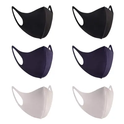 (Black/Navy/Wine Red) Pcs Fashion Cloth Fabric Face Protection, Unisex Earloop Colors Washable, 