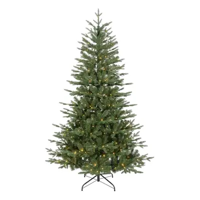 Pre-Lit 6ft Hinged Christmas Tree with Warm White LED Lights & PE/PVC Tips - DH81