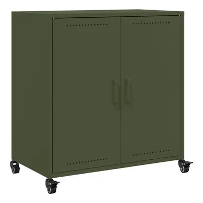 vidaXL Sideboard Storage Cupboard Side Cabinet Highboard Olive Green Steel