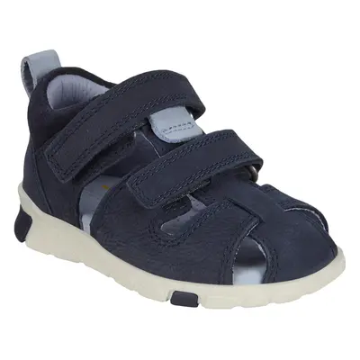 (4.5-5K (21EU) UK, Navy) ECCO Kids Mini Stride Fisherman Leather Hook And Loop Outdoor Trail San