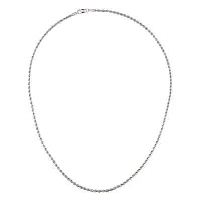 Jewelco London 9ct White Gold Rope Chain Necklace 2mm inch 42cm - 040AXLHVCW-16