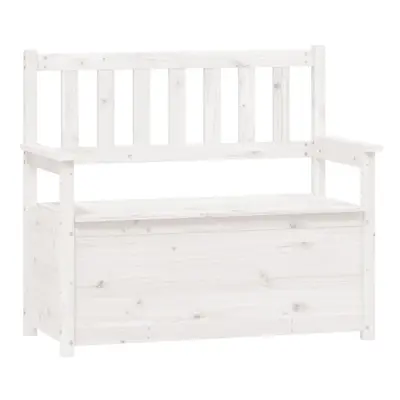 (white) vidaXL Solid Wood Pine Bench Wooden Storage Bench Seating Chair Multi Colours