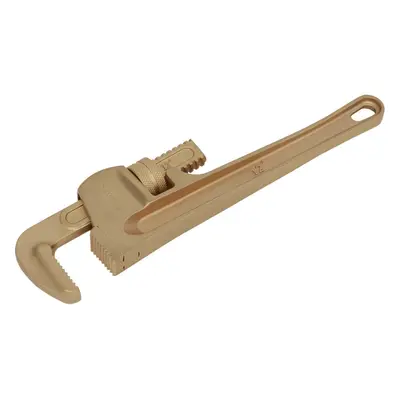 300mm Non-Sparking Adjustable Pipe Wrench - 60mm Jaw Capacity - Beryllium Copper