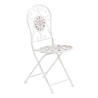 Premier Housewares Cafe Cassis Cream Powder Coated Metal Chair