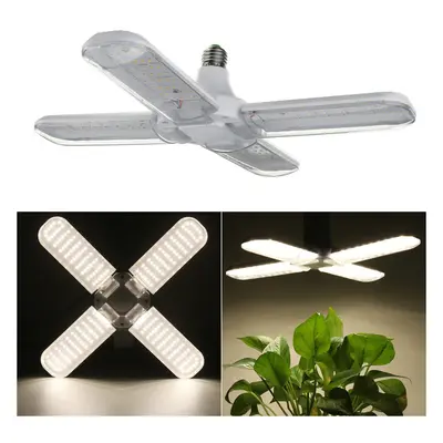 AC110-265V 50W Four-Leaf Foldable E27 LED Grow Light Bulb With Lamp Holder Clip for Vegetables G