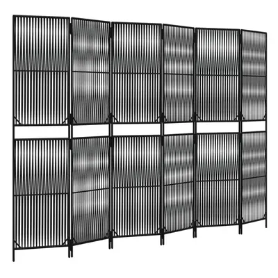 (black, x cm) vidaXL Room Divider Outdoor Privacy Screen Foldable Balcony Screen Poly Rattan