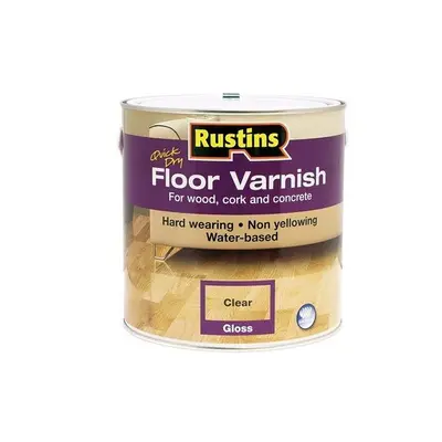 Rustins AFCG2500 Quick Dry Floor Varnish Gloss 2.5 Litre