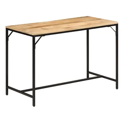 vidaXL Dining Table Kitchen Table Dinner Table Solid Rough Mango Wood and Iron