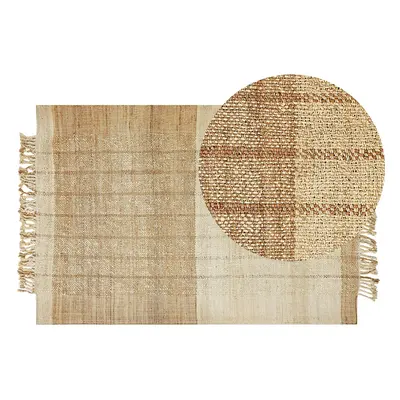 Jute Area Rug x cm Beige KARKIN