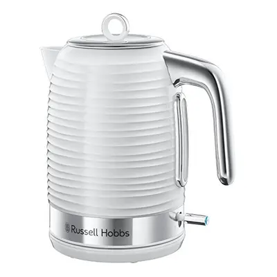 Russell Hobbs Inspire Electric Kettle, W Fast Boil, 1.7 Litre, White with Chrome Accents