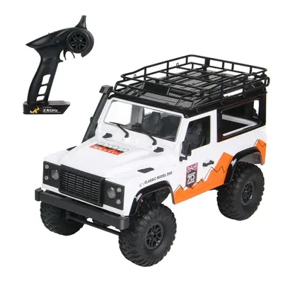 (White) 4WD 2.4Ghz Off Road Car RC Rock Crawler Cross-country Truck Toy with Headlight for Adult