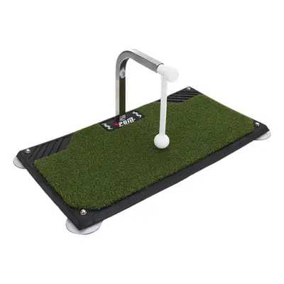 (Black) Professional Golf Swing Training Putting Rotation Golf Practice Mat for Beginners