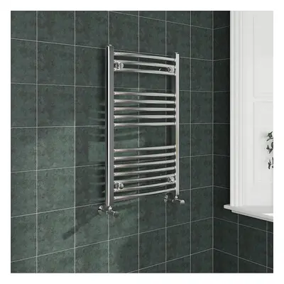 (800x500mm, Chrome) NRG Curved Central Heating Towel Rail Bathroom Heated Rad Radiators Ladder W