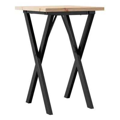 vidaXL Dining Table X-Frame Kitchen Dinner Table Solid Wood Pine and Cast Iron