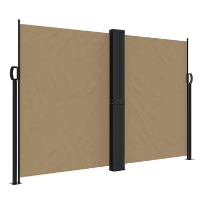 (taupe, x cm) vidaXL Retractable Side Awning Outdoor Privacy Screen Balcony Sunshade Shelter