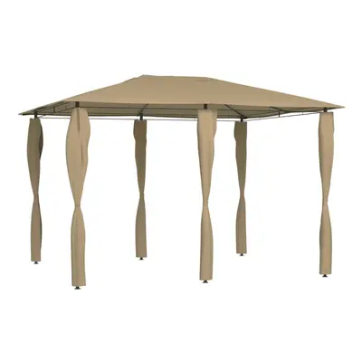 Gazebo with Post Covers 3x4x2,6 m Taupe g/mÂ²